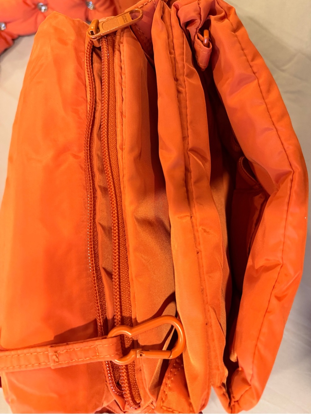Dagne Dover Bright Orange Quilted Crossbody Bag - Picture 4 of 4